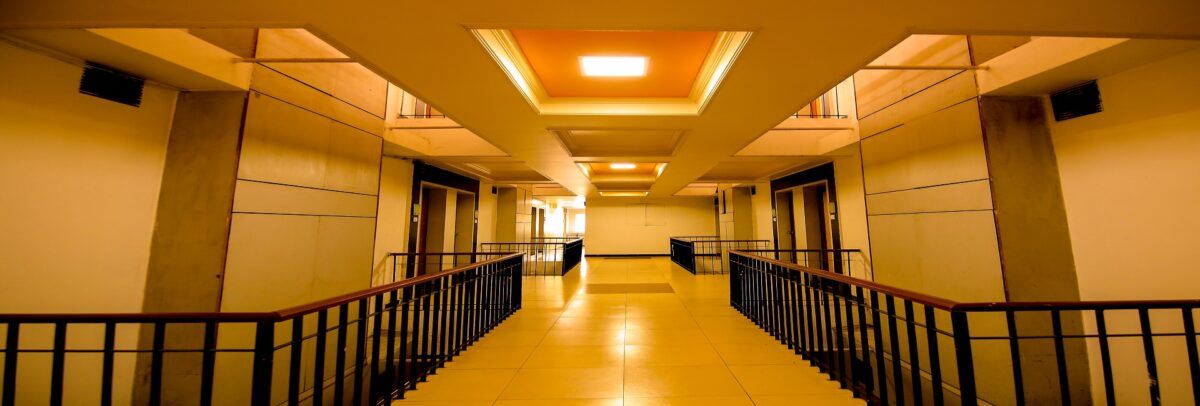 A corridor of rooms