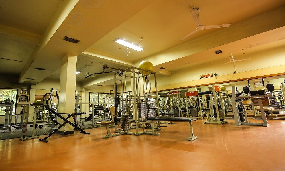 Body tone machines at the Hotel Sangam health club